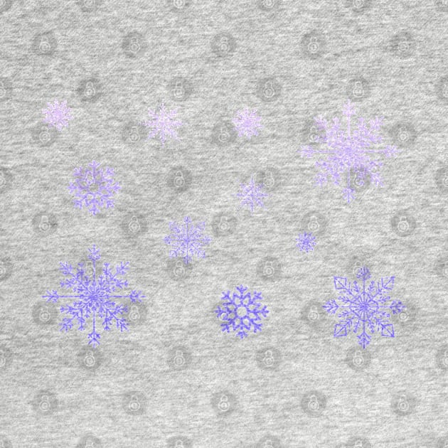 Purple Ombre Faux Glitter Snowflakes by Felicity-K